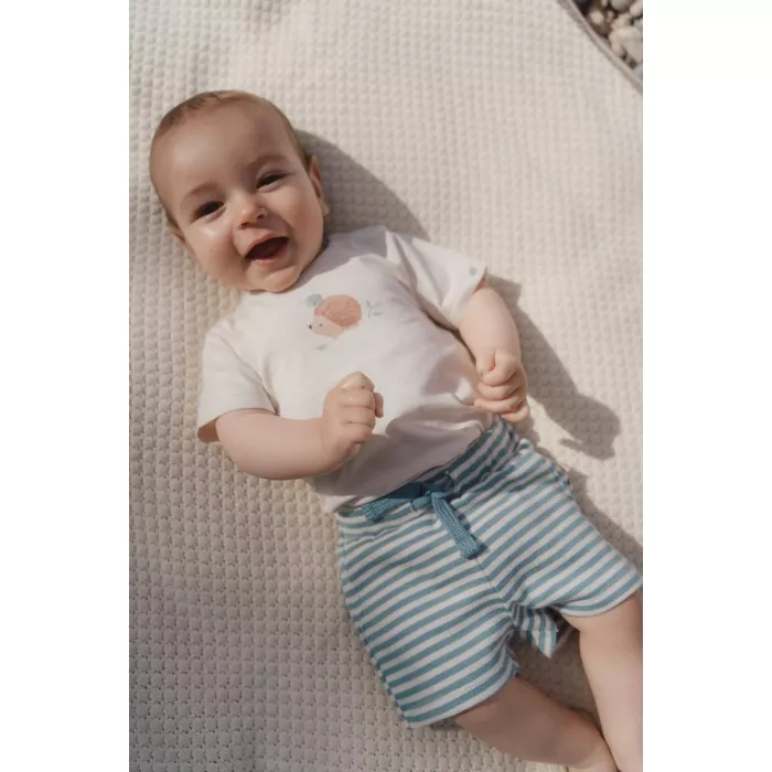 Tricou din bumbac organic - Sand Melee - Little Dutch