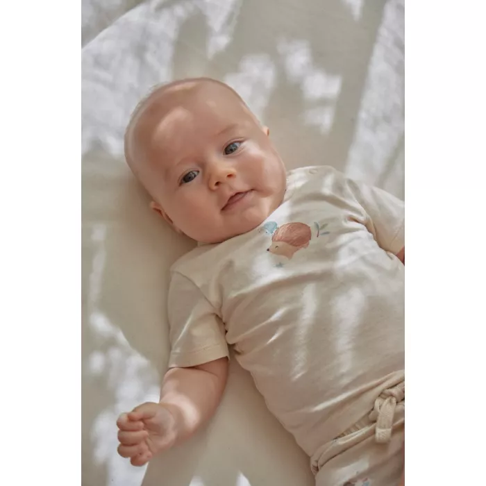 Tricou din bumbac organic - Sand Melee - Little Dutch