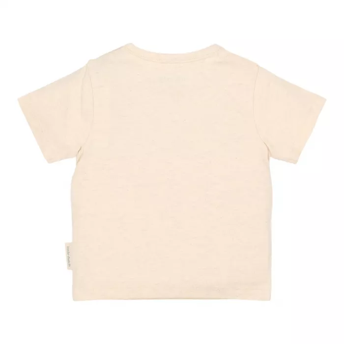 Tricou din bumbac organic - Sand Melee - Little Dutch