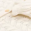 Cardigan tricotat din bumbac organic - Creme - Little Dutch
