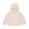 Jacheta cu gluga din bumbac organic - Sand - Little Dutch