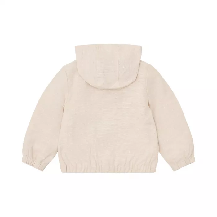 Jacheta cu gluga din bumbac organic - Sand - Little Dutch