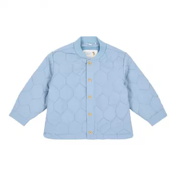 Jacheta din bumbac organic - Steel Blue - Little Dutch