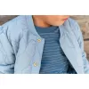 Jacheta din bumbac organic - Steel Blue - Little Dutch
