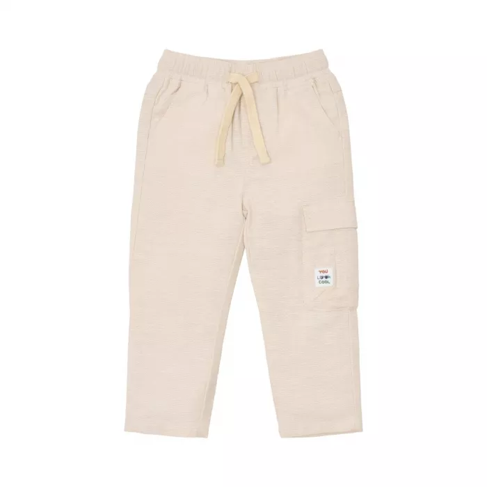 Pantaloni din bumbac organic - Sand - Little Dutch