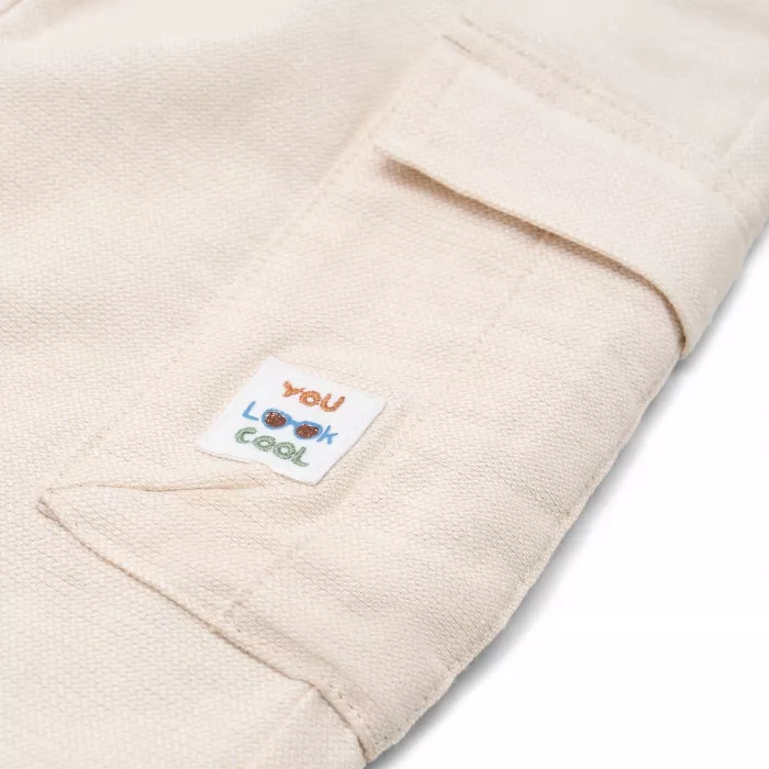 Pantaloni din bumbac organic - Sand - Little Dutch