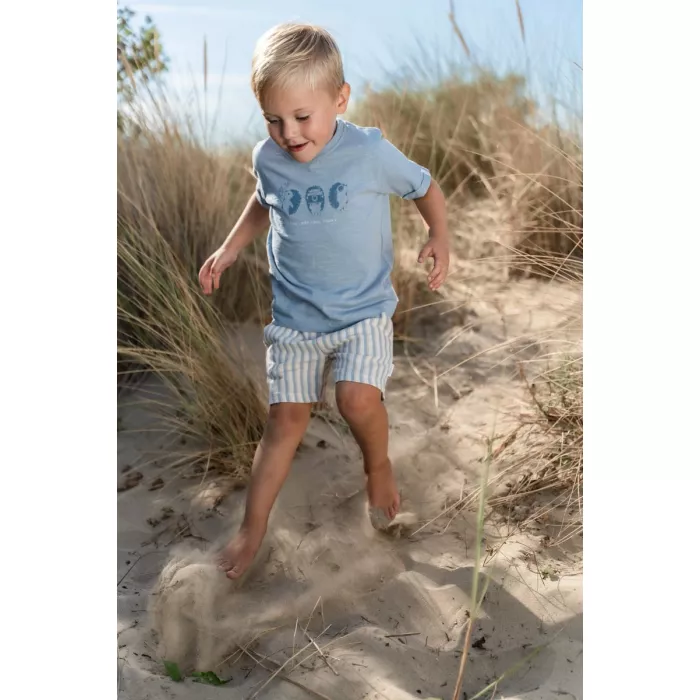 Pantaloni scurti din bumbac organic - Multi Stripe - Little Dutch