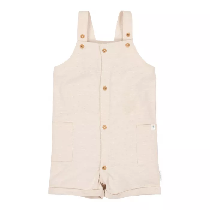 Salopeta din bumbac organic - Sand - Little Dutch