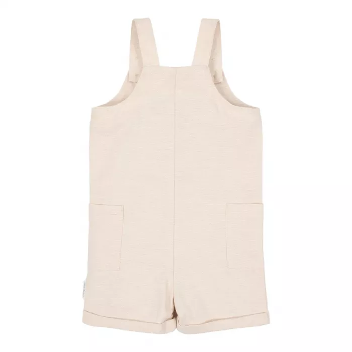 Salopeta din bumbac organic - Sand - Little Dutch