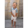 Salopeta din bumbac organic - Sand - Little Dutch