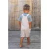 Salopeta din bumbac organic - Sand - Little Dutch