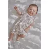 Salopeta pantaloni scurti din bumbac organic - White Fairy Wonders - Little Dutch