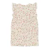 Salopeta pantaloni scurti din bumbac organic - White Fairy Wonders - Little Dutch