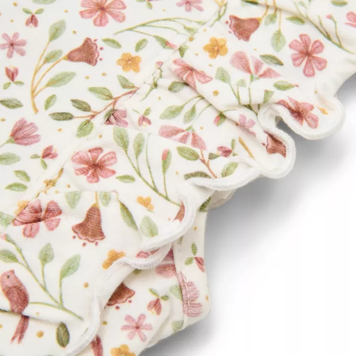Salopeta pantaloni scurti din bumbac organic - White Fairy Wonders - Little Dutch