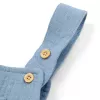 Salopeta pantalon scurti din bumbac organic - Stone Blue - Little Dutch