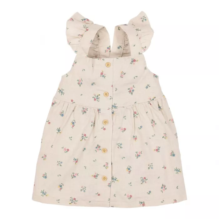 Rochita din bumbac organic cu volane fara maneci - Fairy Bloom - Little Dutch