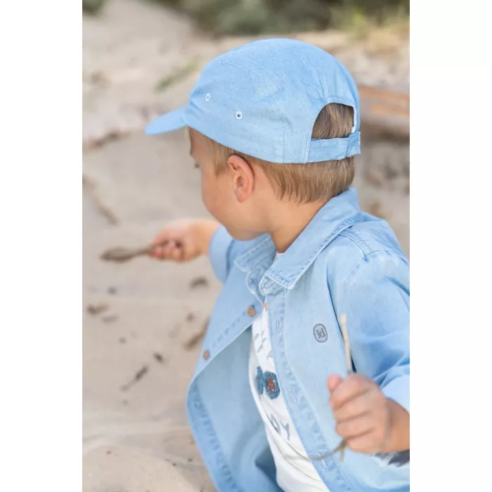 Sapca din bumbac organic denim - HEY! - Little Dutch
