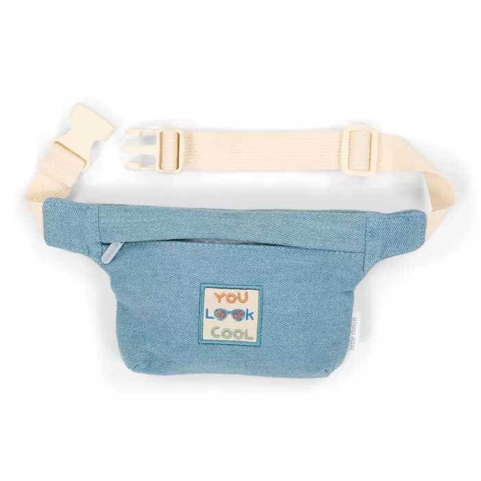 Borseta pentru copii din bumbac organic - Denim - Little Dutch