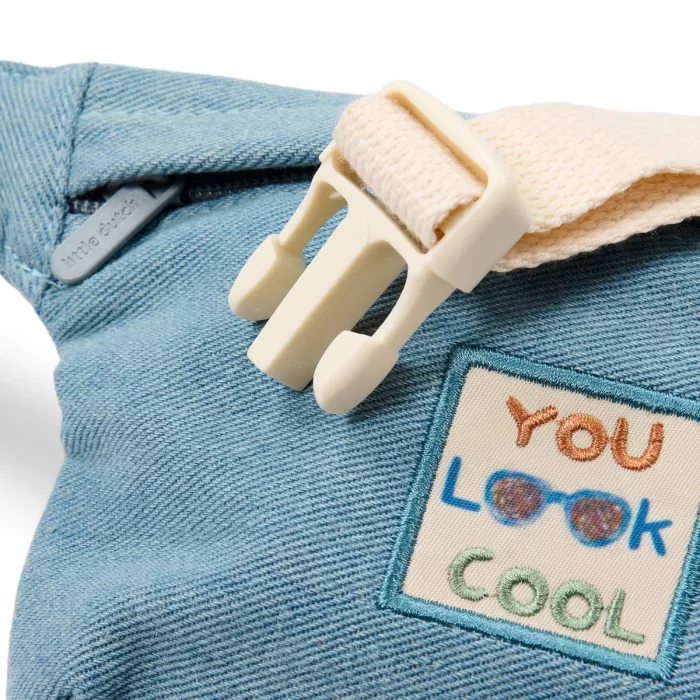 Borseta pentru copii din bumbac organic - Denim - Little Dutch