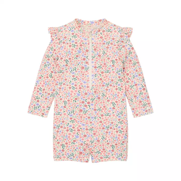 Costum de baie intreg cu maneca lunga - protectie UV 40+ - Dreamy Flowerfield - Little Dutch