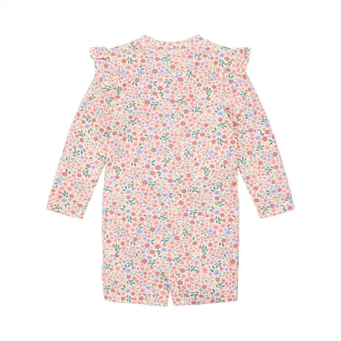 Costum de baie intreg cu maneca lunga - protectie UV 40+ - Dreamy Flowerfield - Little Dutch