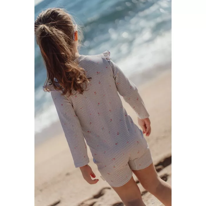 Costum de baie intreg cu maneca lunga - protectie UV 40+ - Dreamy Stripes - Little Dutch