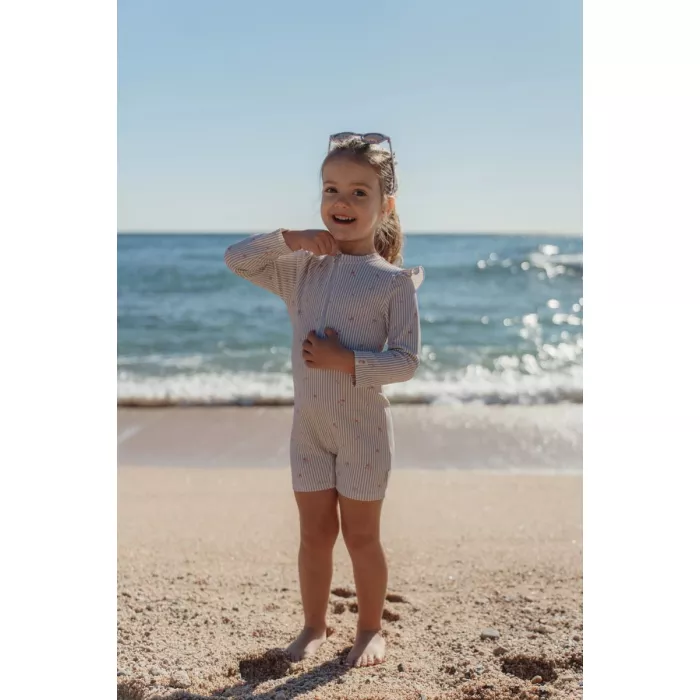 Costum de baie intreg cu maneca lunga - protectie UV 40+ - Dreamy Stripes - Little Dutch