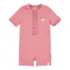 Costum de baie intreg cu maneca scurta - protectie UV 40+ - Dreamy Pink Sparkle - Little Dutch
