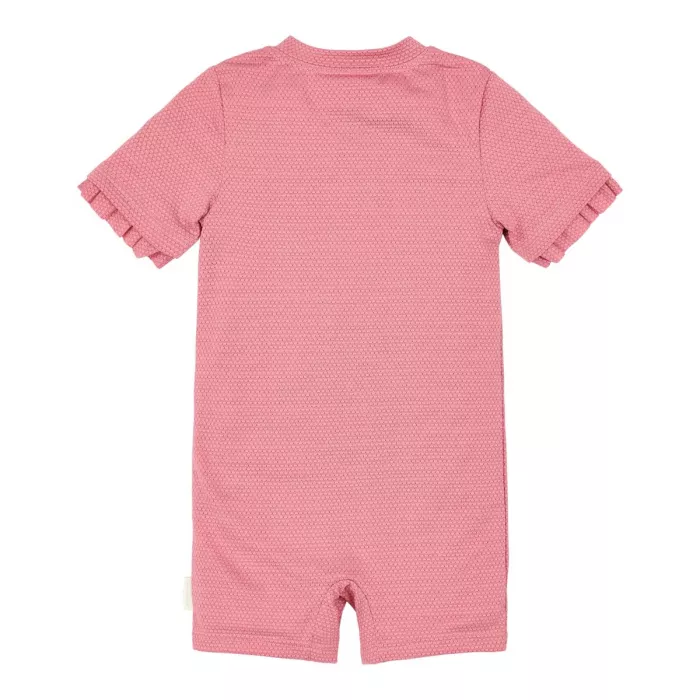 Costum de baie intreg cu maneca scurta - protectie UV 40+ - Dreamy Pink Sparkle - Little Dutch
