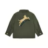 Camasa/Jacheta din bumbac organic - Deep olive - Safari Friends - Little Dutch