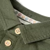 Camasa/Jacheta din bumbac organic - Deep olive - Safari Friends - Little Dutch