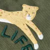 Camasa/Jacheta din bumbac organic - Deep olive - Safari Friends - Little Dutch