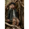 Camasa/Jacheta din bumbac organic - Deep olive - Safari Friends - Little Dutch