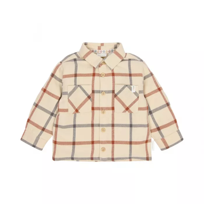 Camasa/Jacheta din bumbac organic - Safari Check - Safari Friends - Little Dutch
