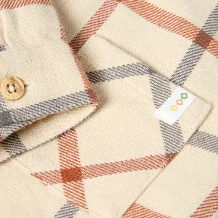 Camasa/Jacheta din bumbac organic - Safari Check - Safari Friends - Little Dutch