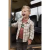 Camasa/Jacheta din bumbac organic - Safari Check - Safari Friends - Little Dutch