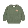 Pulover tricotat din bumbac organic - Safari Friends - Sage - Little Dutch
