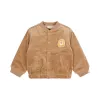 Jacheta din bumbac organic - Mudstone - Safari Friends - Little Dutch