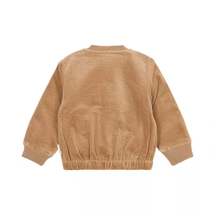 Jacheta din bumbac organic - Mudstone - Safari Friends - Little Dutch