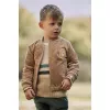 Jacheta din bumbac organic - Mudstone - Safari Friends - Little Dutch