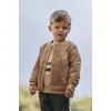 Jacheta din bumbac organic - Mudstone - Safari Friends - Little Dutch