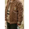 Jacheta din bumbac organic - Mudstone - Safari Friends - Little Dutch