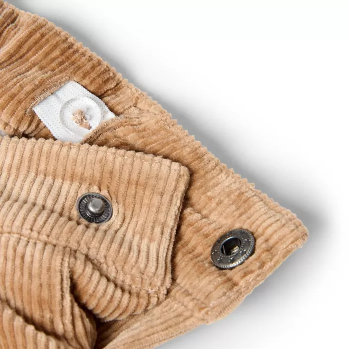 Pantaloni din bumbac organic - Mudstone - Safari Friends - Little Dutch