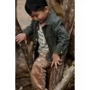 Pantaloni din bumbac organic - Mudstone - Safari Friends - Little Dutch