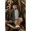 Pantaloni din bumbac organic - Mudstone - Safari Friends - Little Dutch