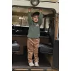 Pantaloni din bumbac organic - Mudstone - Safari Friends - Little Dutch