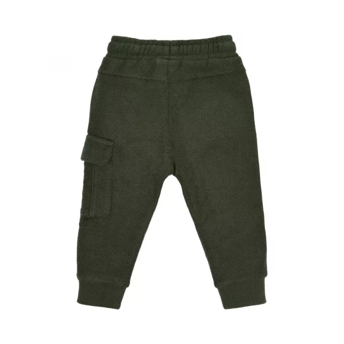 Pantaloni din bumbac organic - Deep Olive - Safari Friends - Little Dutch