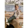Pantaloni din bumbac organic - Deep Olive - Safari Friends - Little Dutch