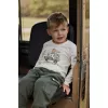 Pantaloni din bumbac organic - Deep Olive - Safari Friends - Little Dutch