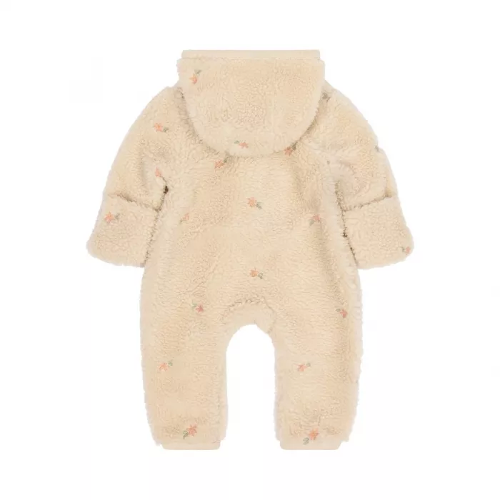 Salopeta din material teddy - Sand Flowers - Safari Friends - Little Dutch